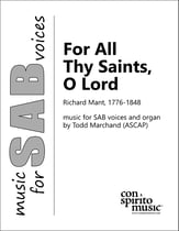 For All Thy Saints, O Lord SAB choral sheet music cover
